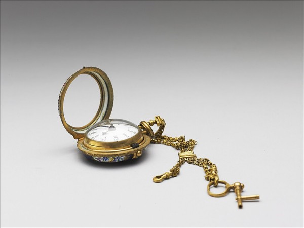 銅鍍金畫琺瑯懷錶