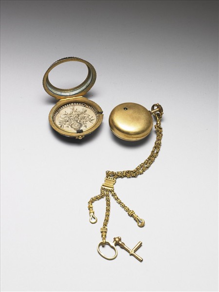 銅鍍金畫琺瑯懷錶