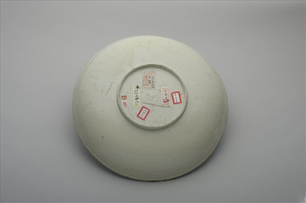 定窯 白瓷印花花卉紋盤