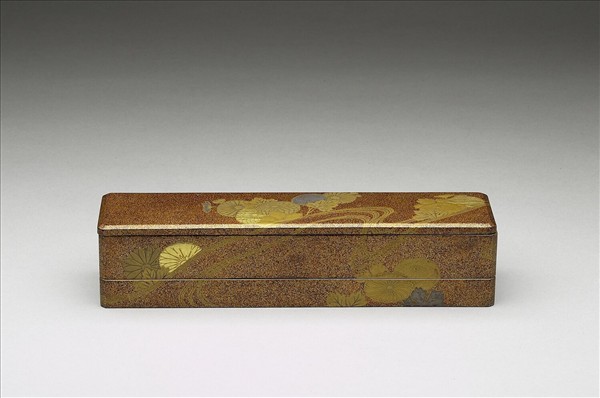 日本蒔繪長方菊花漆匣