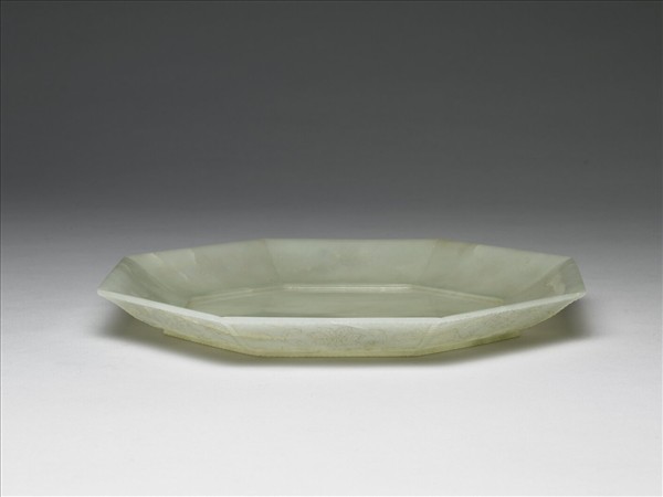 玉八角形雕花盤