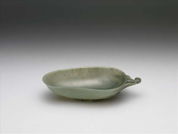 玉單柄瓜式水盛