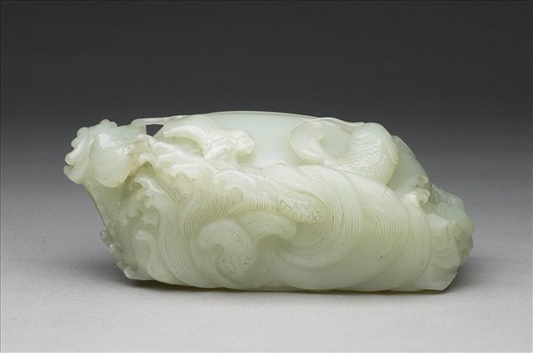 玉戲水童子水盛