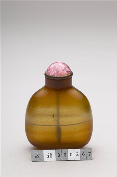 天然玉帶紋瑪瑙鼻煙壺