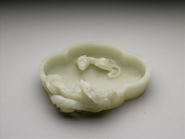 玉蟠龍海棠式洗