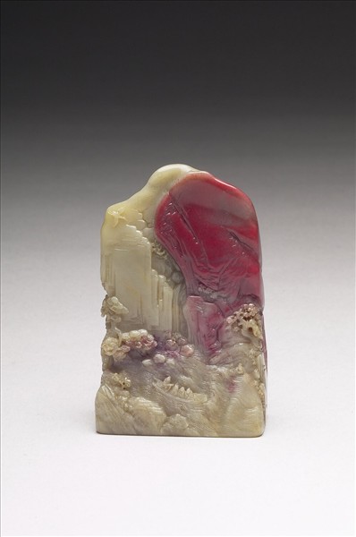 雕赤壁圖雞血石未刻印