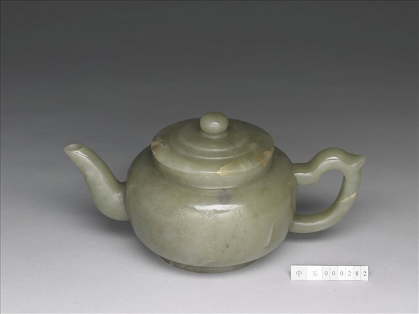 玉雕詩茶壺