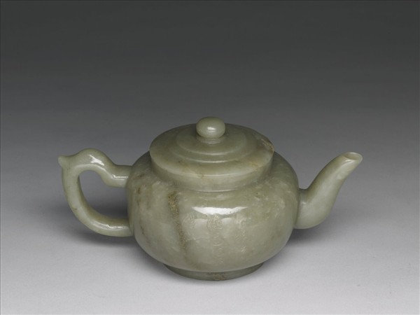 玉雕詩茶壺