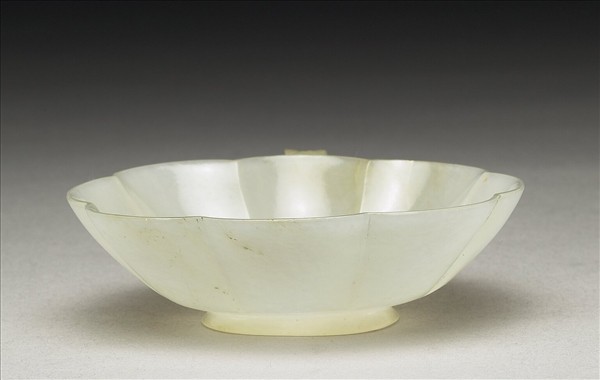 玉花口葉形單柄碗