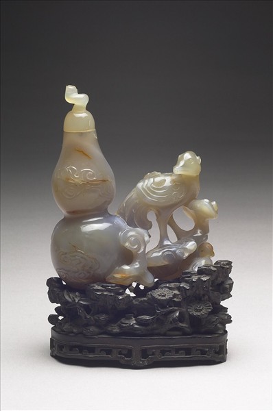 瑪瑙芝鳳葫蘆瓶