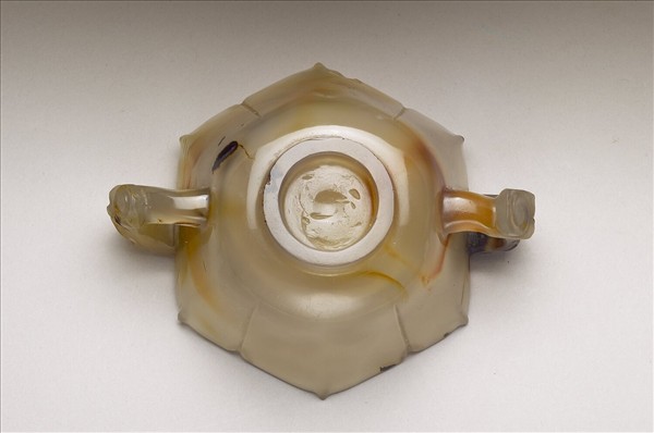 瑪瑙花式雙耳杯