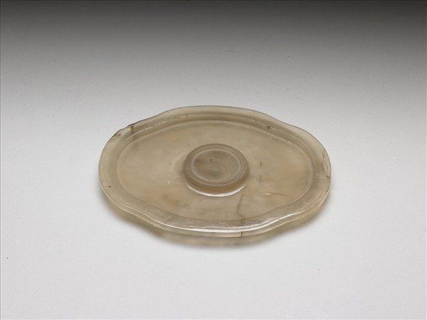 瑪瑙海棠式杯盤