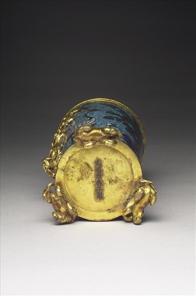 掐絲琺瑯鹿鶴長春花插