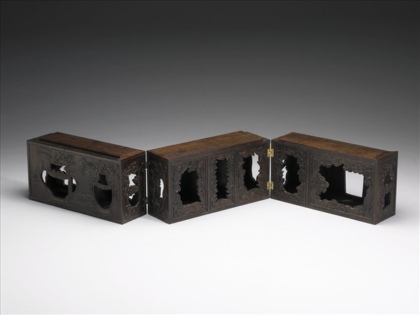 木雕描金鏤空雙層屜(下層)