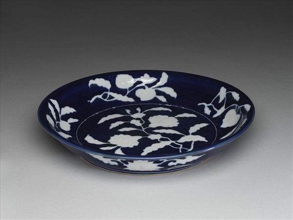 霽青釉花果盤