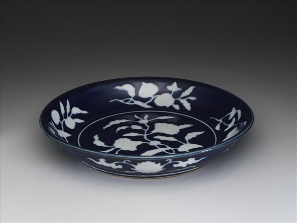 霽青釉花果盤