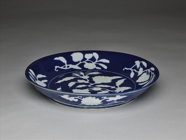 霽青釉花果盤