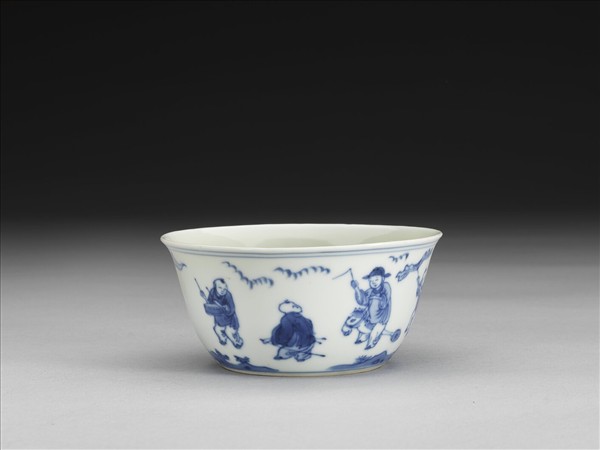 青花嬰戲圖鍾