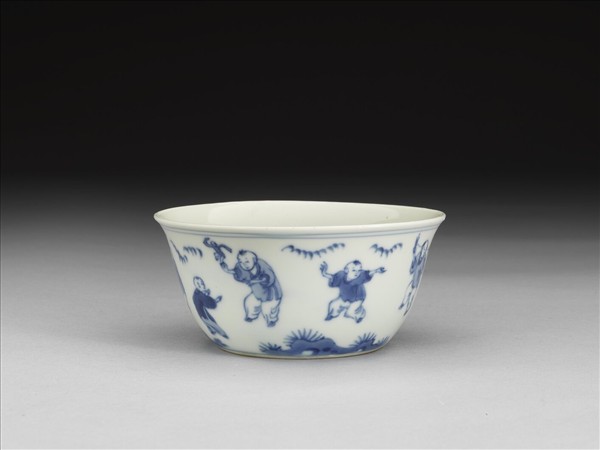 青花嬰戲洗