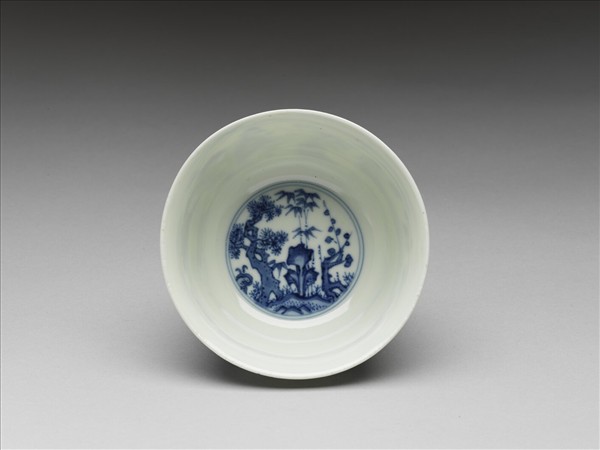 青花嬰戲紋茶鍾