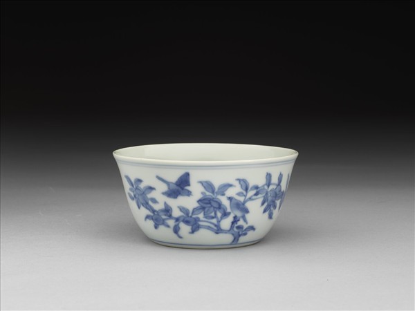 青花花鳥紋洗