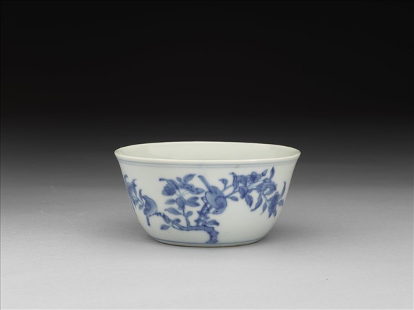 青花花鳥紋洗