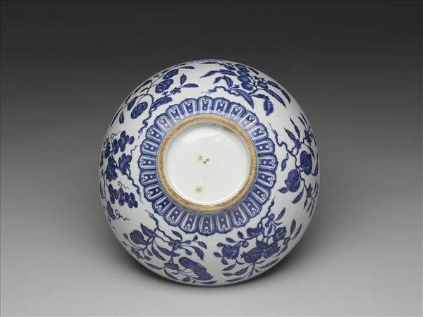 青花花果圓洗