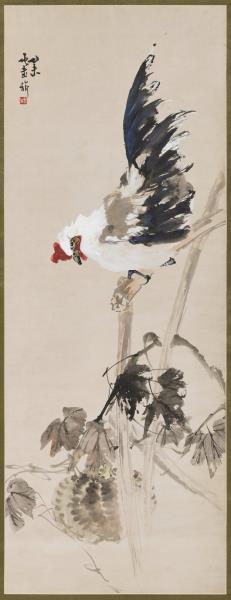 民國張書旂畫公雞 軸