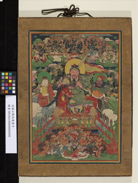 清關公騎馬像唐卡