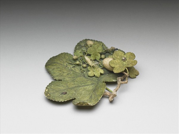 象牙雕葉形筆覘