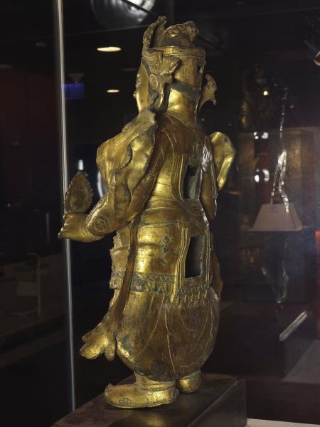 青銅鎏金南天王立像