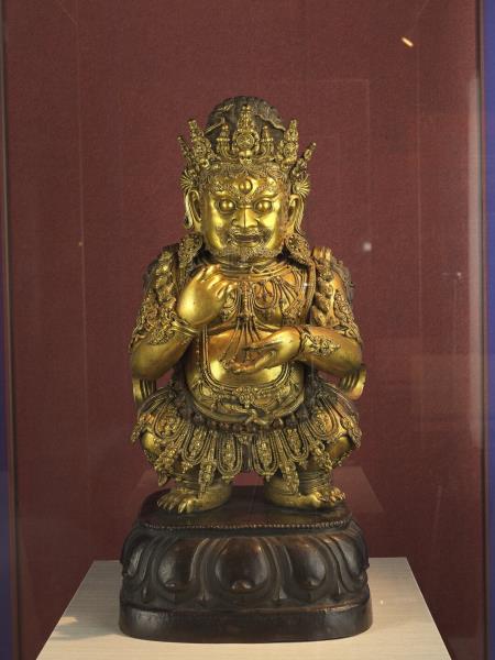 青銅鎏金大黑天立像