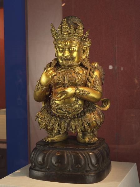 青銅鎏金大黑天立像