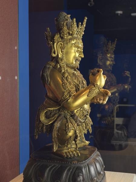 青銅鎏金大黑天立像