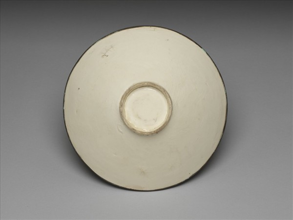 白瓷印花蓮塘游魚紋碗