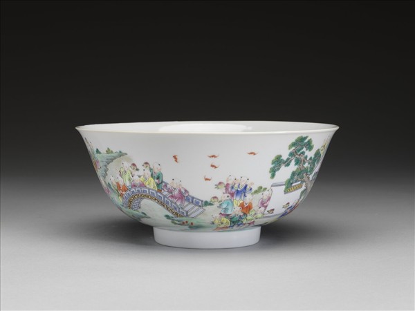粉彩百子圖碗