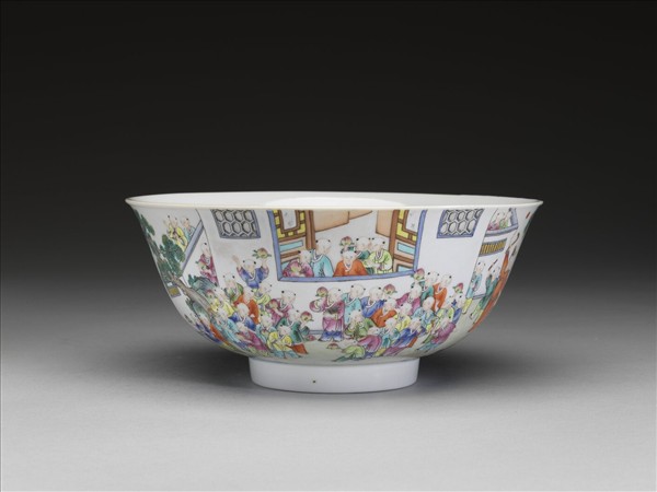 粉彩百子圖碗