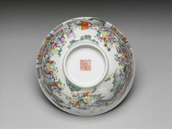 粉彩百子圖碗