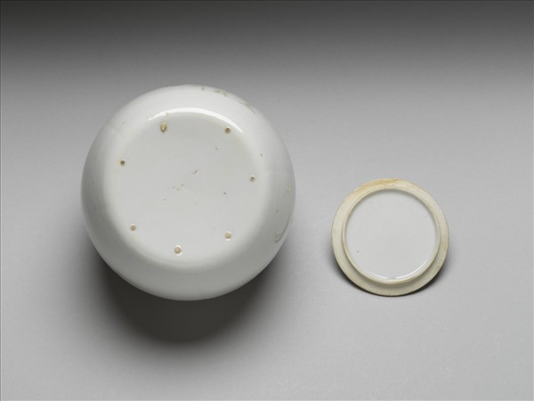 白瓷詩詞瓜式蓋罐