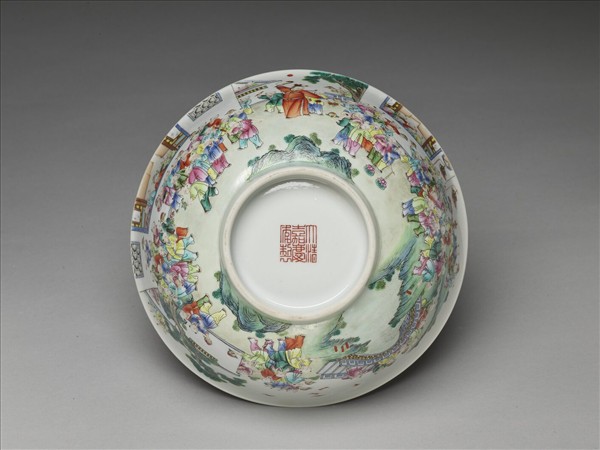 粉彩百子圖碗