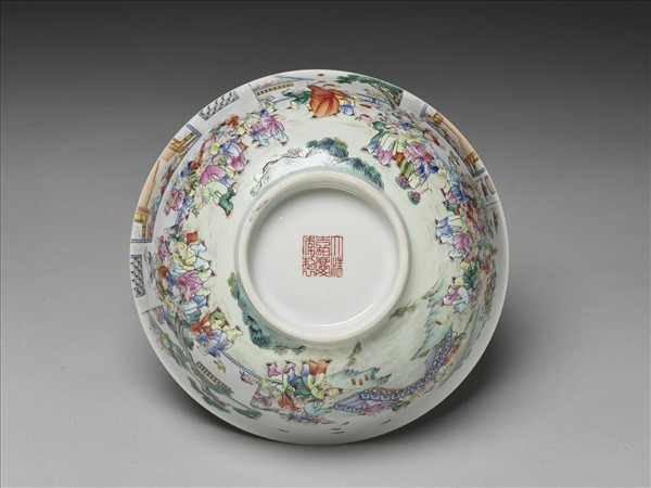 粉彩百子圖碗