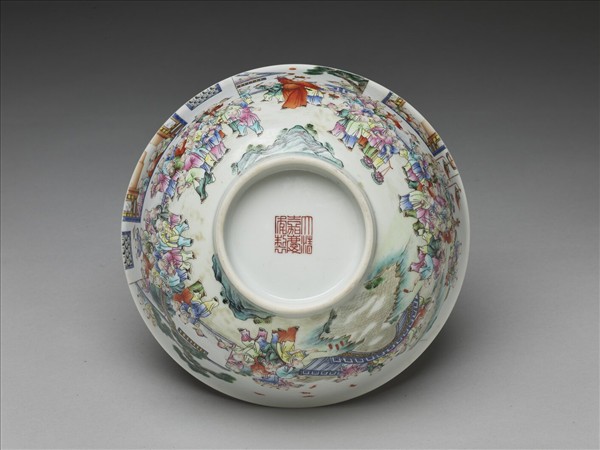 粉彩百子圖碗