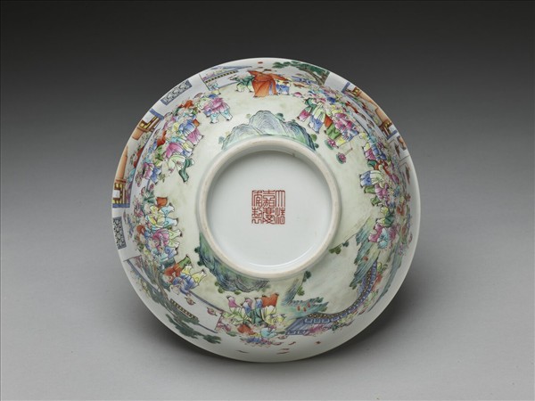 粉彩百子圖碗