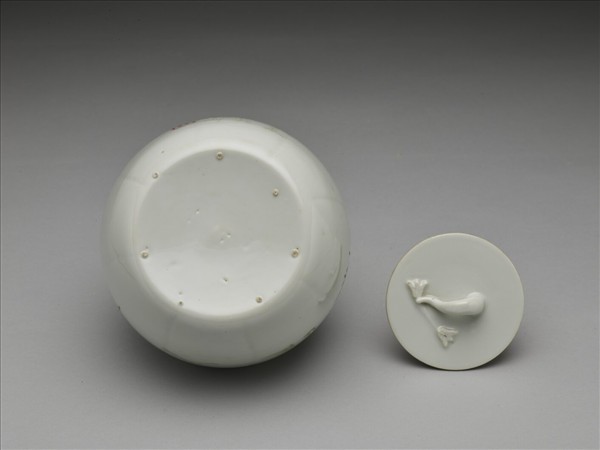 白瓷詩詞瓜式蓋罐