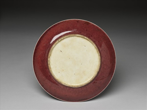 寶石紅釉盤