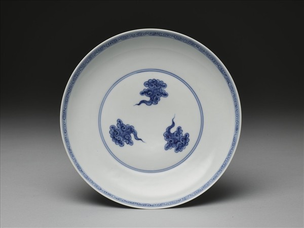 青花雙龍紋盤