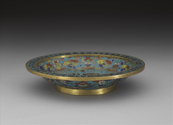 掐絲琺瑯十相自在梵文碟