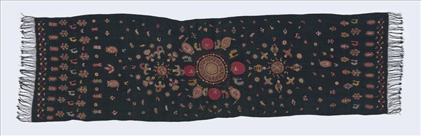 伊朗 深靛地刺繡頭巾