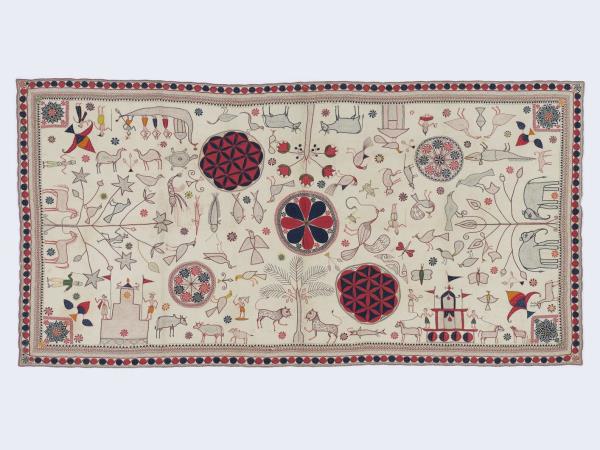 孟加拉地區 坎特絲刺繡蓋飾