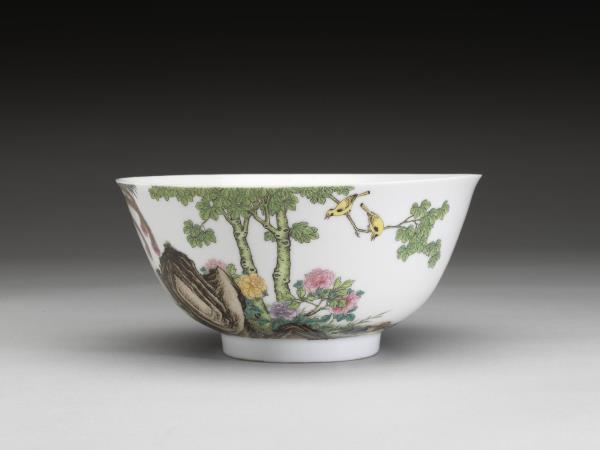 琺瑯彩瓷五倫圖碗